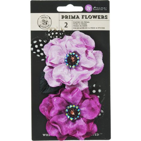 Kwiatki materiałowe Prima Marketing Plume Orchid 2szt, 8cm